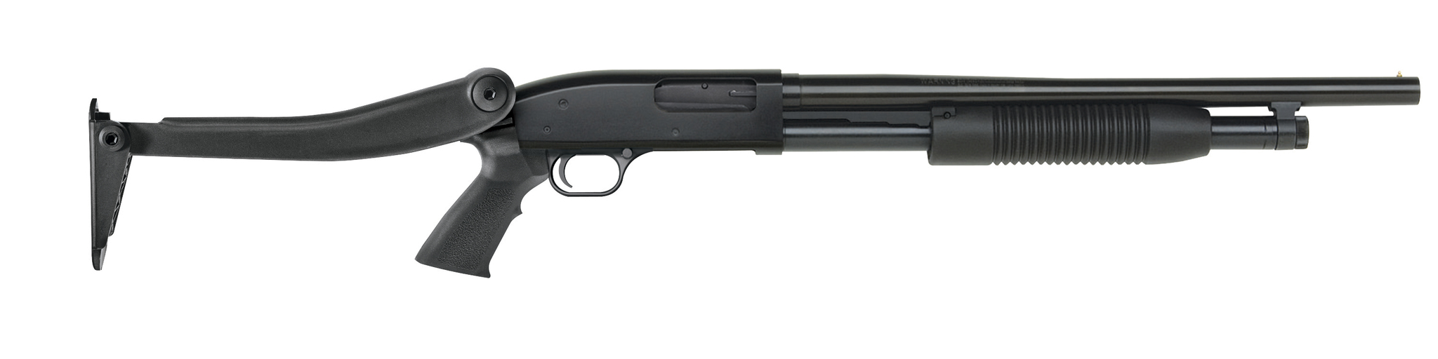 Mossberg Maverick 88 Pump 12 Gauge 18.5 in Blued Barrel Top-Folding Stock