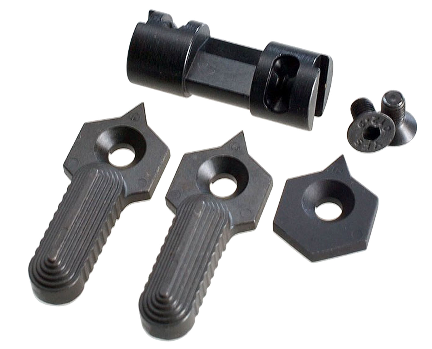 Strike Industries Hex 3 In 1 Selector Switch 60/90 Degree Black Steel AR-Platform Ambidextrous