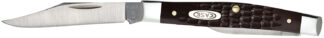 Case Pen Small 00083 Folding Clip/Pen Knife 2 in Blades Brown Jigged Synthetic Handle