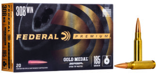 Federal GM308BH185 .308 / 7.62 NATO 185 Gr OTM Ammo, 20 Rounds