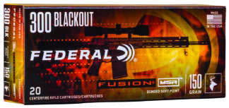 Federal Fusion MSR .300 AAC Blackout 150 Grain Soft Point, 20 Rounds