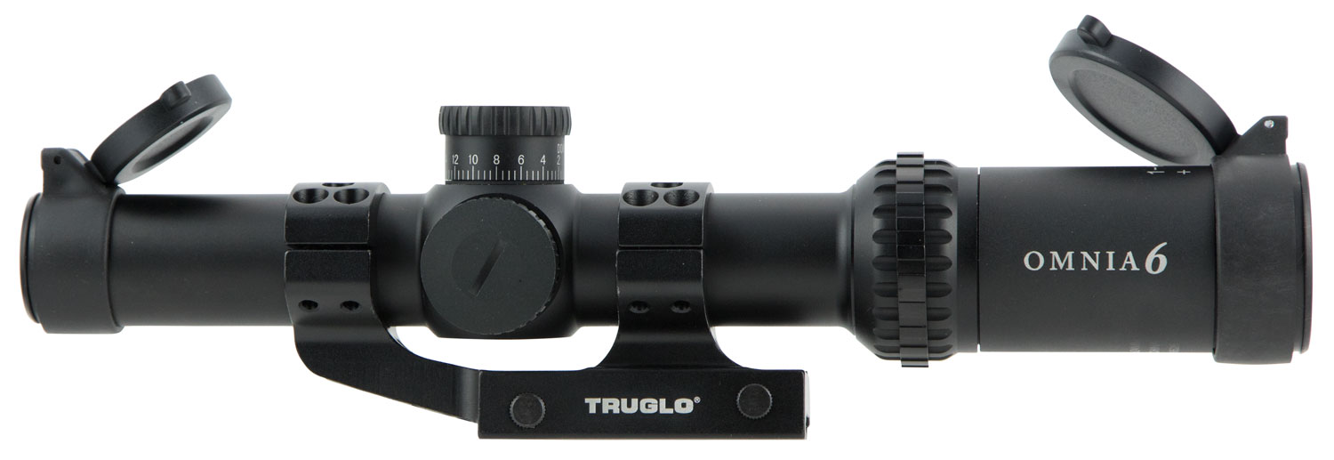 Truglo Omnia 1-6x24 Low Power Variable Optic 30mm Tube, Illuminated APTR Reticle, Black Anodized