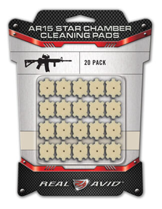 Real Avid Star Chamber Cleaning Pads AVAR15CP, .22 Caliber Rifle, 20-Pack Wool