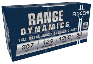 Fiocchi Range Dynamics .357 SIG 124 Grain FMJ 50 Rounds Per Box