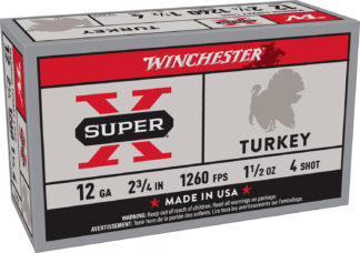Winchester Super X Magnum Turkey 12 Gauge 2.75 in #4 Shot, 1.5 oz, 10 Rounds