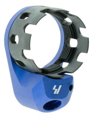 Strike Industries AR Castle Nut and Extended End Plate Steel Blue