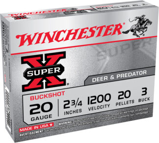 Winchester Super-X 20 Gauge 2.75" #3 Buckshot - 15 Count Box