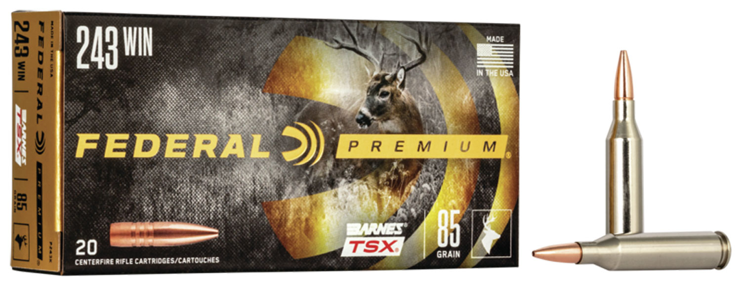 Federal P243K .243 Winchester 85 gr Barnes TSX Hollow Point, 20-Round Box