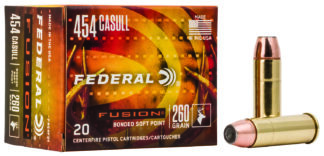 Federal Fusion .454 Casull 260 Grain Fusion Soft Point 20 Rounds