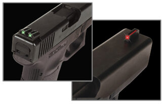 TruGlo TG131MP Fiber-Optic Front/Rear Sight Set for M&P Shield, Red Front/Green Rear