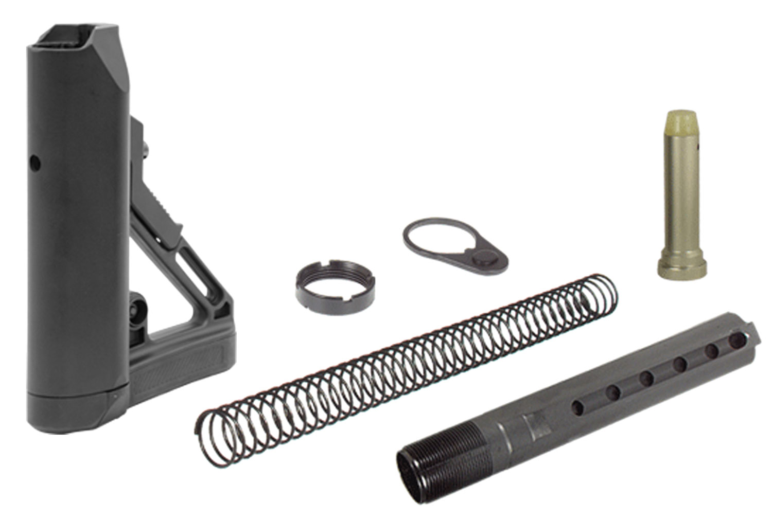 Leapers UTG PRO Model 4 S1 Mil-Spec Stock Kit, 6-Position, Black Synthetic, for AR-15/M16