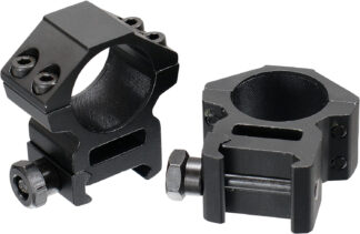 Leapers RGWM25M4 Accushot 1" Medium Profile Scope Ring Set, Weaver/Picatinny, Black Matte