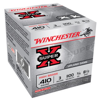 Winchester Super-X .410 Bore 3 in 3/4 oz #8.5 High Brass Shotshell, 25 Rounds