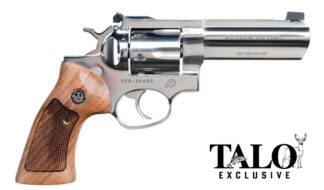 Ruger GP100 .357 Magnum 4.2 in Stainless Revolver, 6 Rounds, Adjustable Sights, Hardwood Grip