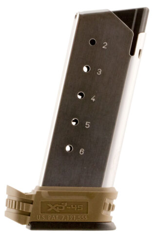 Springfield Armory XDS5006DE XD-S 6rd 45 ACP SS/FDE Stainless Steel