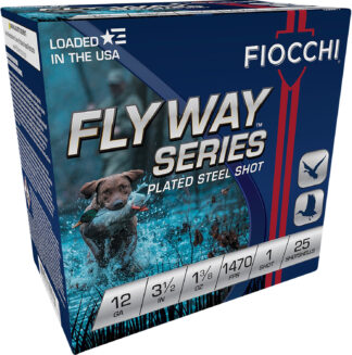 Fiocchi Flyway 12 Gauge 3.5 in Steel Shot #1, 1-3/8 oz, 25 Rounds