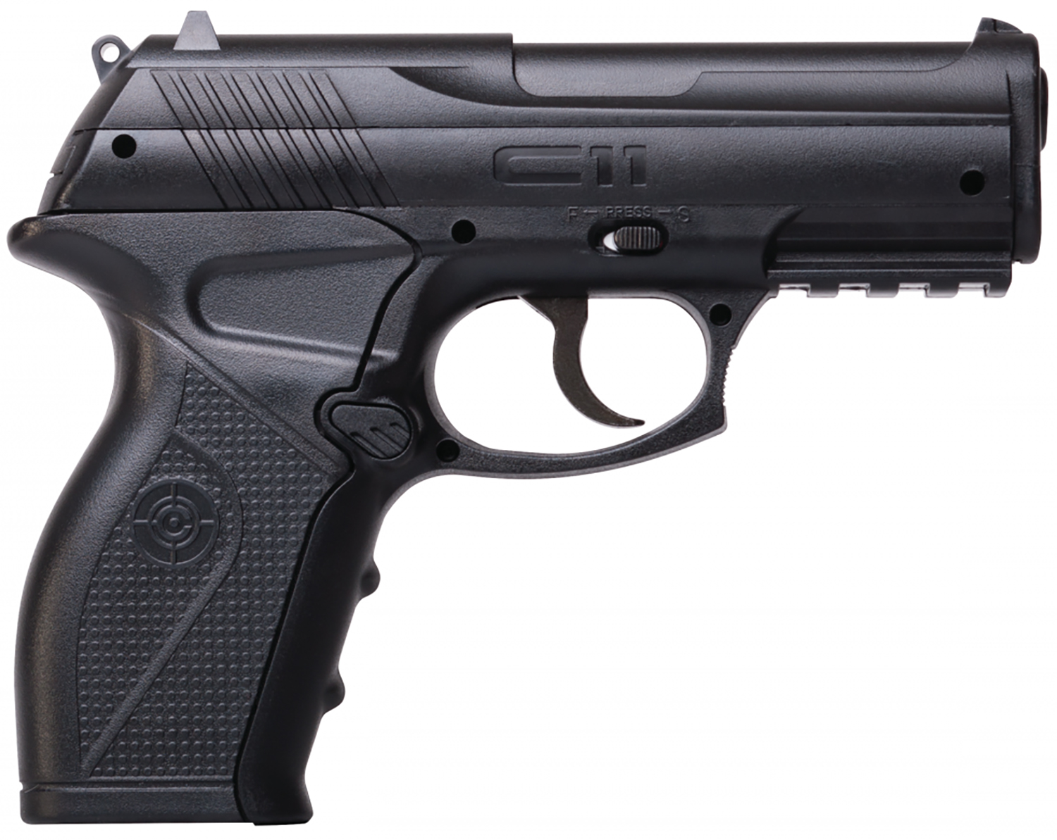 Crosman C11 .177 Caliber CO2 Air Pistol, Semi-Auto, 18+1, Black