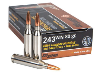 SIG Sauer Elite Hunt .243 Winchester 80 Grain OTM Copper 20 Rounds/Box