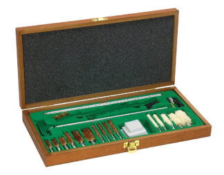 Remington Sportsman Cleaning Kit Universal Wood Case, Multi-Caliber 50 Patches, 8-32 Thread Rod