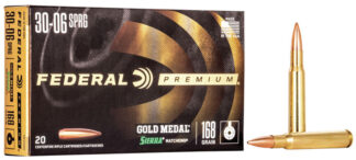 Federal Gold Medal .30-06 Springfield 168gr Sierra MatchKing BTHP Ammo, 20 Rounds