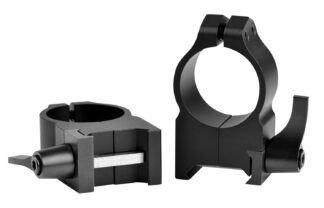 Warne Maxima 202LM 1 in Quick-Detach Vertical Split Scope Ring Set, Matte Black, 1 in High