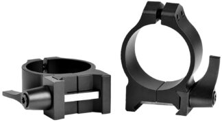 Warne Maxima 30mm Low Quick Detach Vertical Split Scope Ring Set, Matte Black