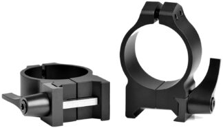 Warne Maxima 214LM 30mm Medium Quick Detach Vertical Split Scope Rings (0 MOA) Matte Black