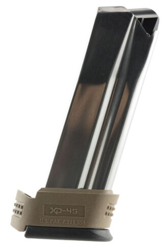 Springfield Armory XD4551 XD Compact .45 ACP 10-Round Detachable Magazine, Stainless Steel/Dark Earth Sleeve