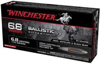 Winchester BallisticST 6.8 Western 170 gr Ballistic Tip (Ballistic Silvertip), 20 Rounds/Box