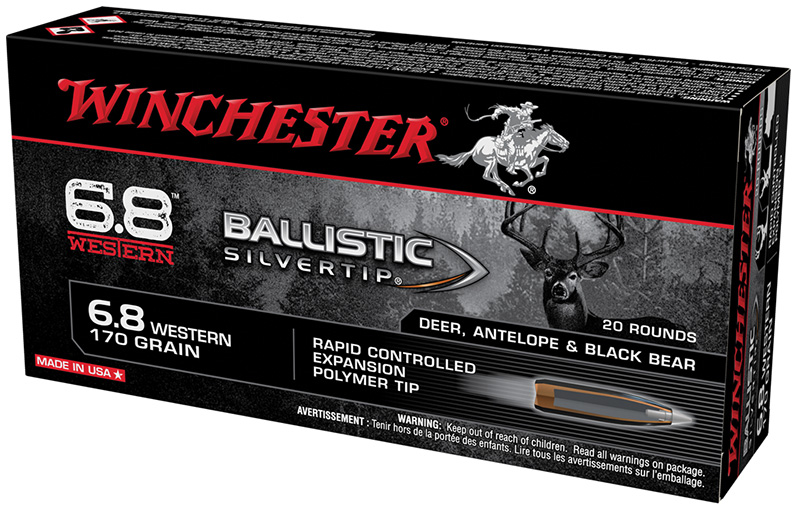 Winchester BallisticST 6.8 Western 170 gr Ballistic Tip (Ballistic Silvertip), 20 Rounds/Box