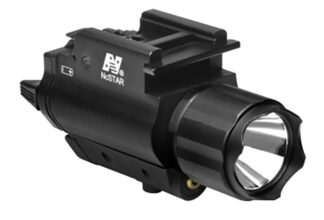 NCStar Cree 200 Lumen Flashlight with Red Laser and Weaver Quick Release Mount