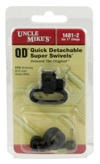 Uncle Mikes 14812 Super Swivel QD Sling Swivel for Browning BLR, Blued, 1 in Loop