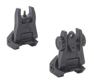Meprolight FUBS Folding Backup Sights Set (2 Dot Rear, 1 Dot Front) Black