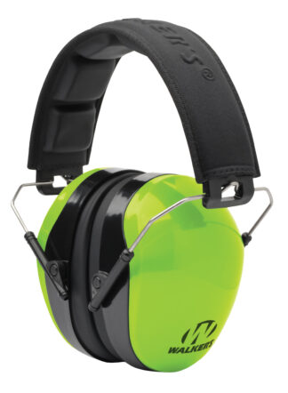 Walkers Advanced Protection Passive Earmuff 26dB Over-the-Head Lime Green/Black