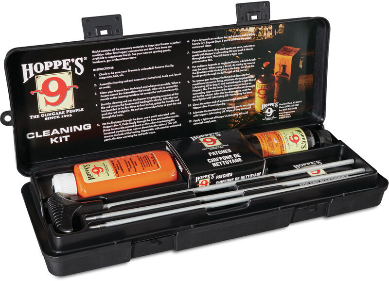 Hoppes Box Cleaning Kit for Rifle and Shotgun, 14.35 in Plastic Case