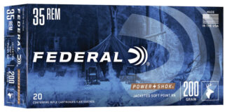 Federal Power-Shok .35 Remington 200 gr Jacketed Soft Point Ammo, 20 Rounds
