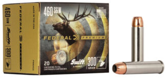 Federal Premium .460 S&W Magnum 300 gr Swift a-Frame Ammo, 20 Rounds Per Box