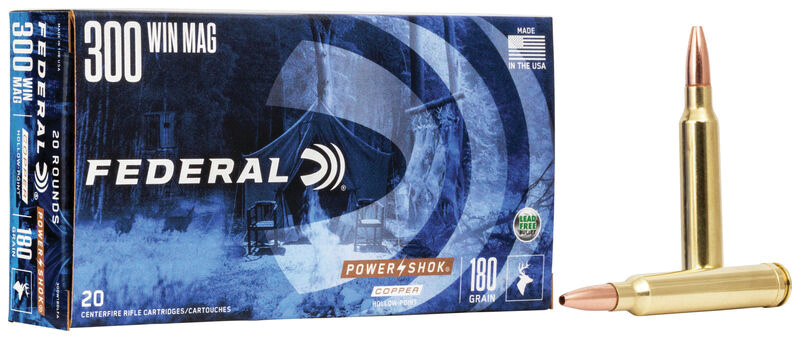 Federal Ammunition Power-Shok .300 Winchester Magnum Copper Hollow Point 20-Round Box
