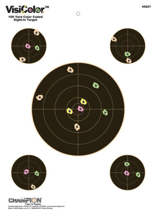 Champion Targets VisiColor Interactive Target, Self-Adhesive Paper Multi-Color 10 Pack