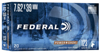 Federal Power-Shok 7.62 x 39mm 123 gr Jacketed Soft Point 20 Rounds