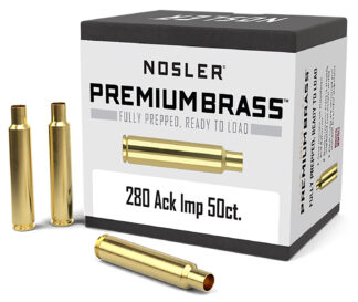 Nosler 10175 Custom Brass .280 Ackley Improved Unprimed Rifle Brass