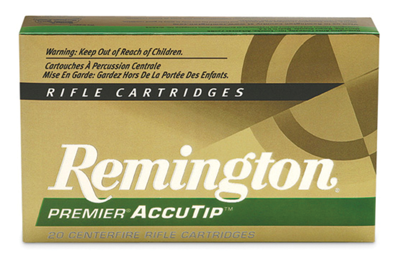Remington Premier AccuTip-V .222 Remington 50 gr AccuTip-V Boat Tail, 20 Rounds/Box