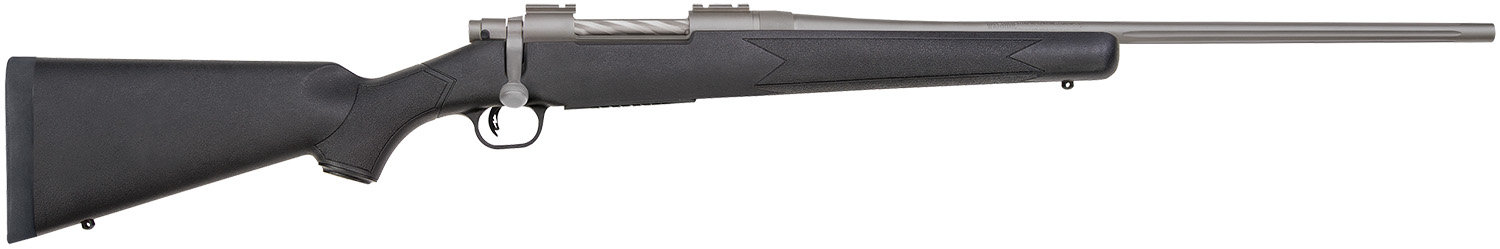 Mossberg Patriot .270 Winchester Bolt Action Rifle, 22in, 5+1, Stainless Cerakote, Black Synthetic Stock