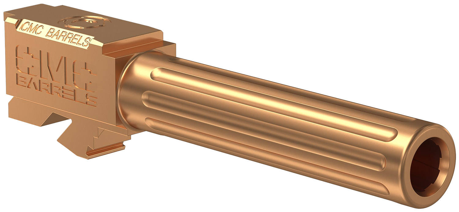 CMC Triggers Match Precision 9mm 4.01 in Fluted Barrel, Bronze DLC Satin Finish, Glock 19 Gen3-4 Compatible