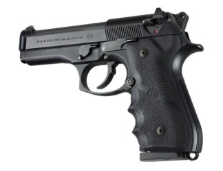 Hogue Rubber Grip with Finger Grooves for Beretta 92/96, Black