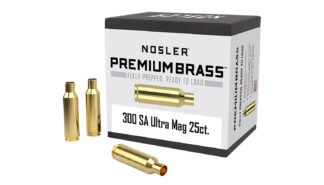 Nosler 300 Rem SA Ultra Mag Premium Brass Unprimed Rifle Cases, 25/Box