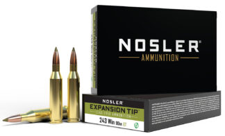 Nosler E-Tip Lead-Free .243 Winchester 90 Gr 20 Rounds
