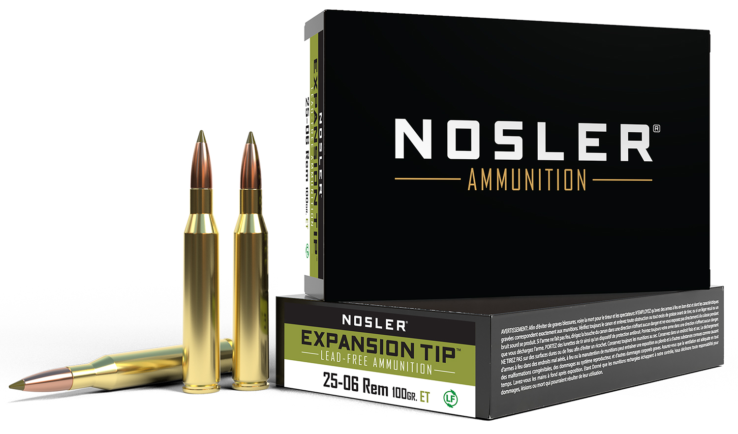 NOSLER 40238 E-Tip .25-06 Remington 100 gr Lead-Free 20 Rounds