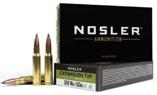 Nosler E-Tip .308 / 7.62 NATO 150gr Lead-Free Hunting Ammo, 20 Rounds
