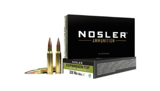 Nosler E-Tip Lead-Free .308 168 gr Hunting Ammo, 20 Rounds Per Box